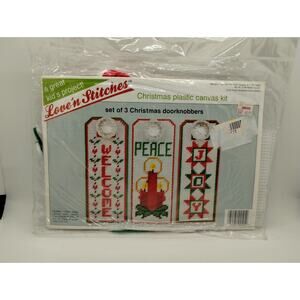 Love'n Stitches Set of 3 Doorknobbers - Plastic Canvas Kit - Cross Stitch